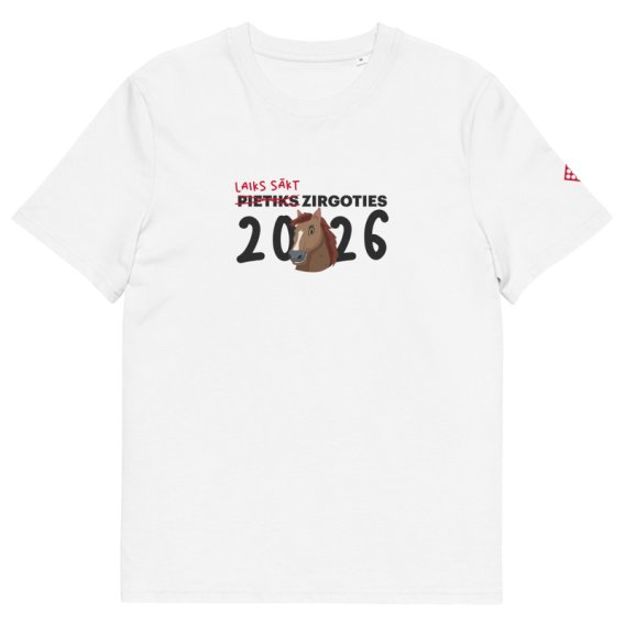 Image of Laiks Sākt Zirgoties Balts T-krekls